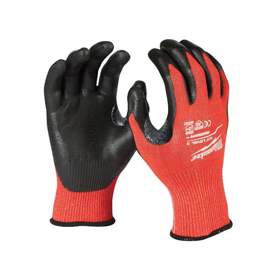 Milwaukee Cut Level 3 Nitrile Dipped Gloves - LG - XL - 48-22-8930