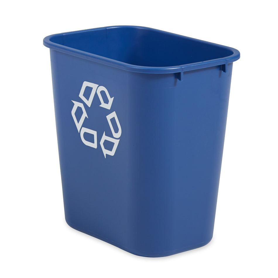 Rubbermaid Wastebasket Recycling Medium 28 Qt - Blue - FG295673BLUE