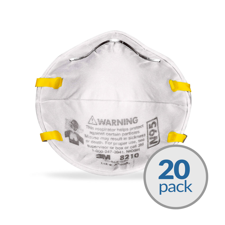 3M Particulate Respirator 82100, N95 - 20 Pack