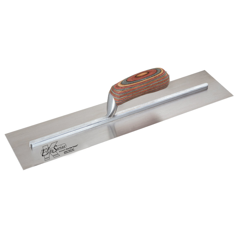 Kraft Elite Series Five Star 18 in. x 4 in. Carbon Steel Cement Trowel with Laminated Wood Handle - CFE227