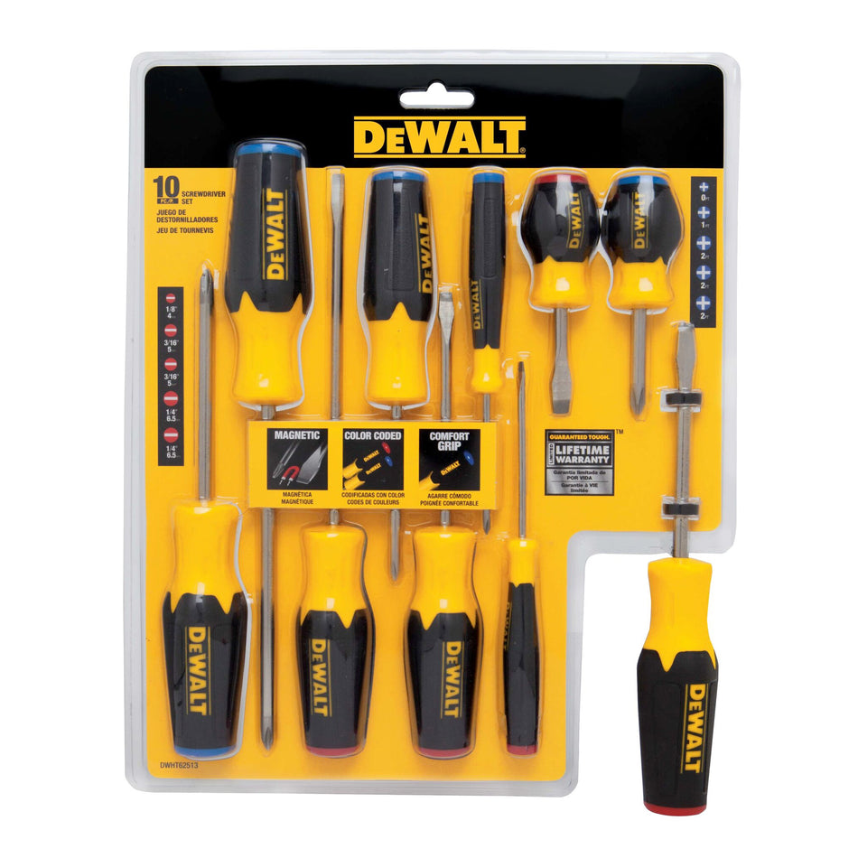 Dewalt Screwdriver Set (10 pc) - DWHT62513