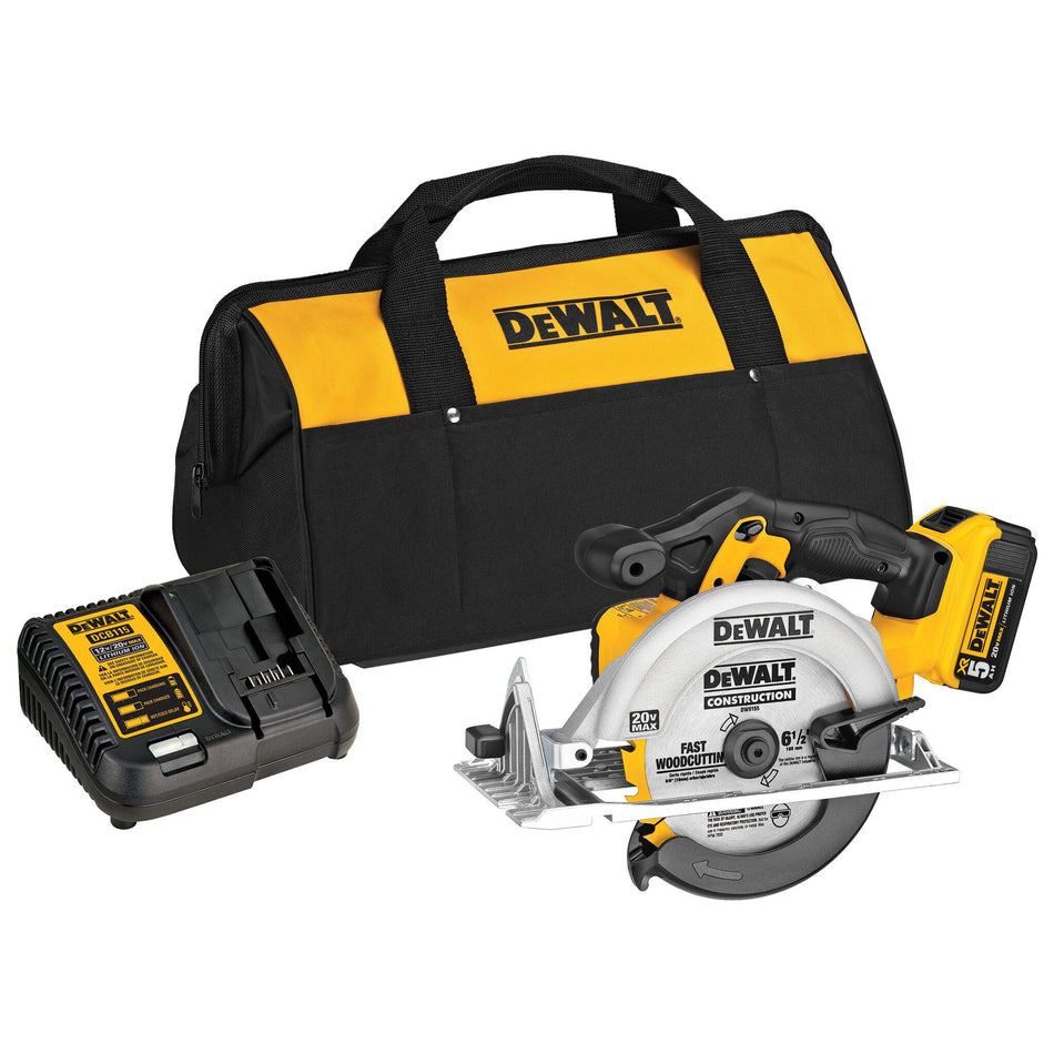 Dewalt 20V MAX 6-1/2 in. Circular Saw Kit (5.0 Ah) - DCS391P1