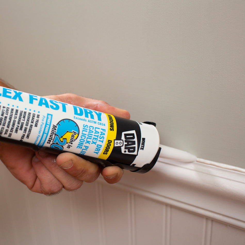 DAP ALEX FAST DRY Acrylic Latex Caulk Plus Silicone - 10 fl. oz. - 18425