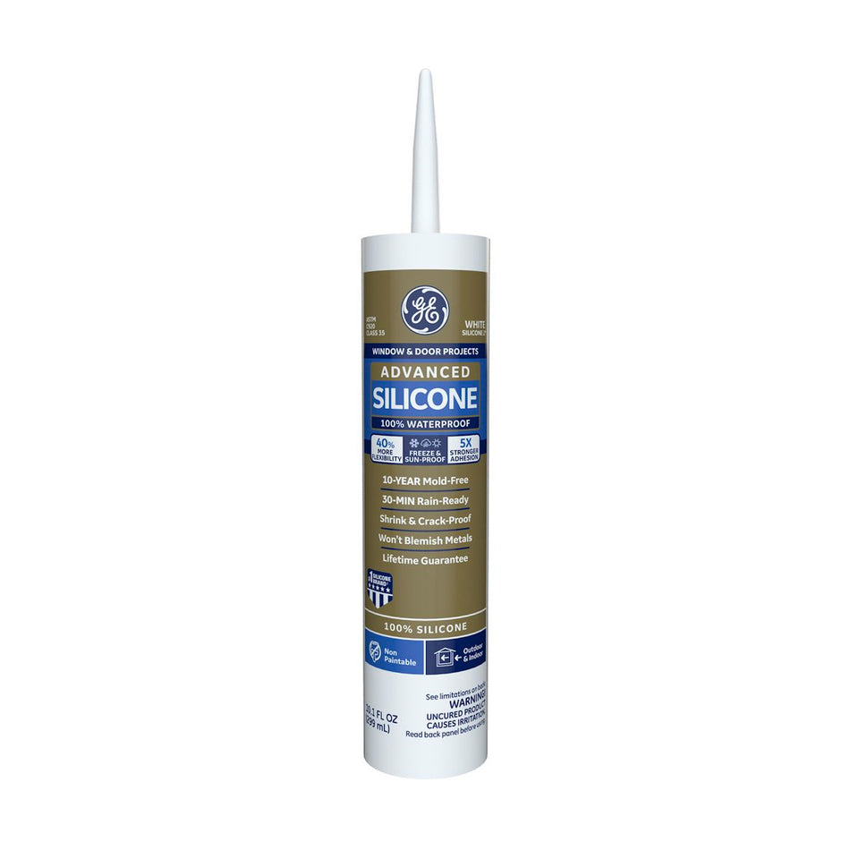 GE Advanced Silicone 2 Window & Door Sealant - Clear - 10 fl. oz.