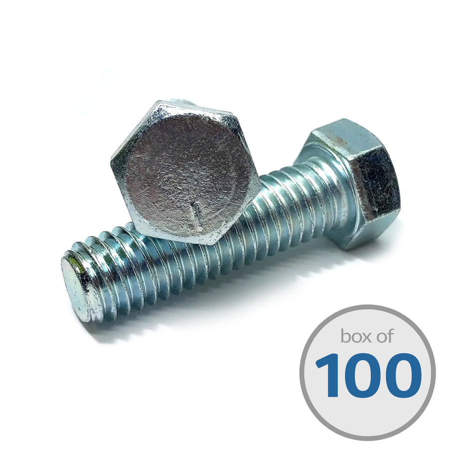 Tap Bolts Zinc - All Sizes - 100 Per Box - A307